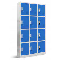 SCHLIESSFACHSCHRANK Marcin - Blau/Grau, Metall (90/185/40cm) - Jan Nowak