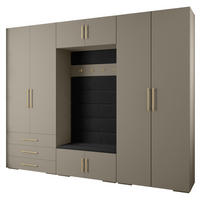 GARDEROBEN-SET 236,7/300/47 - Kaschmir/Goldfarben, Holz/Metall (300/236.7/47cm) - Abiks Möbel