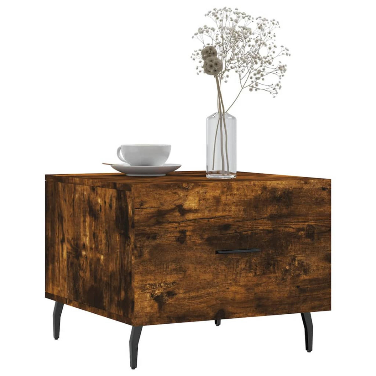 COUCHTISCHE 2 Stk. Räuchereiche 50x50x40 cm Holzwerkstoff - Braun, Holzwerkstoff (50/50/40cm) - furnicato