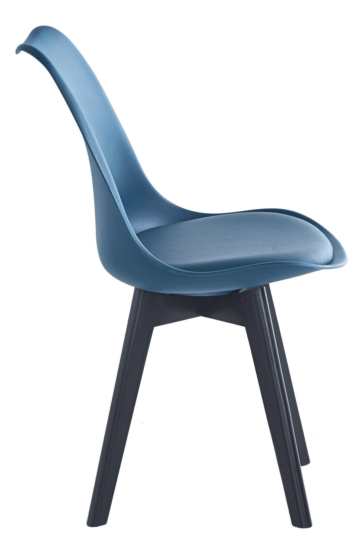 STUHL 4er-Set Polypropylen Blau - Blau, Kunststoff (49/84/53cm) - Nordlys
