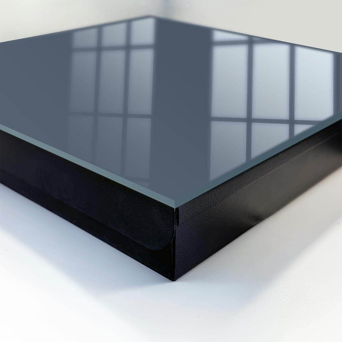 SCHLÜSSELBOX Schwarz 30x30 cm- Türöffnung nach rechts - Kühles Grau - Grau, Metall (30/30/5cm) - TULUP