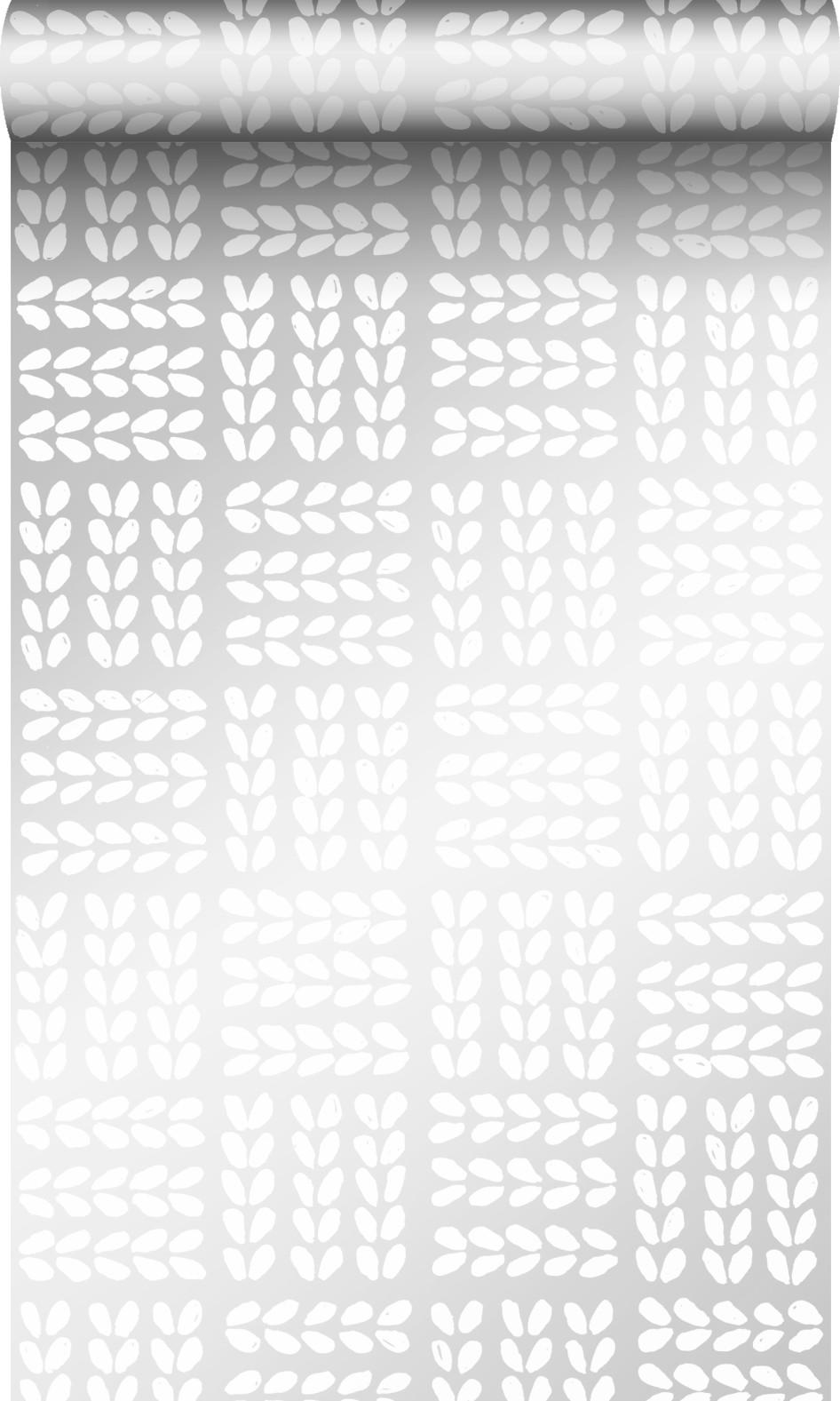 TAPETE Blätter 53 cm x 10.05 m - Grau, Papier (53/1000cm) - Origin Wallcoverings