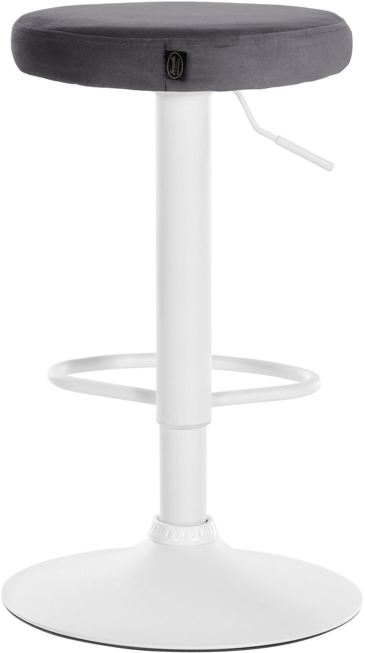 BARHOCKER 2er Set Samt dunkelgrau - Dunkelgrau, Textil/Metall (38.5/60/38.5cm) - CLP