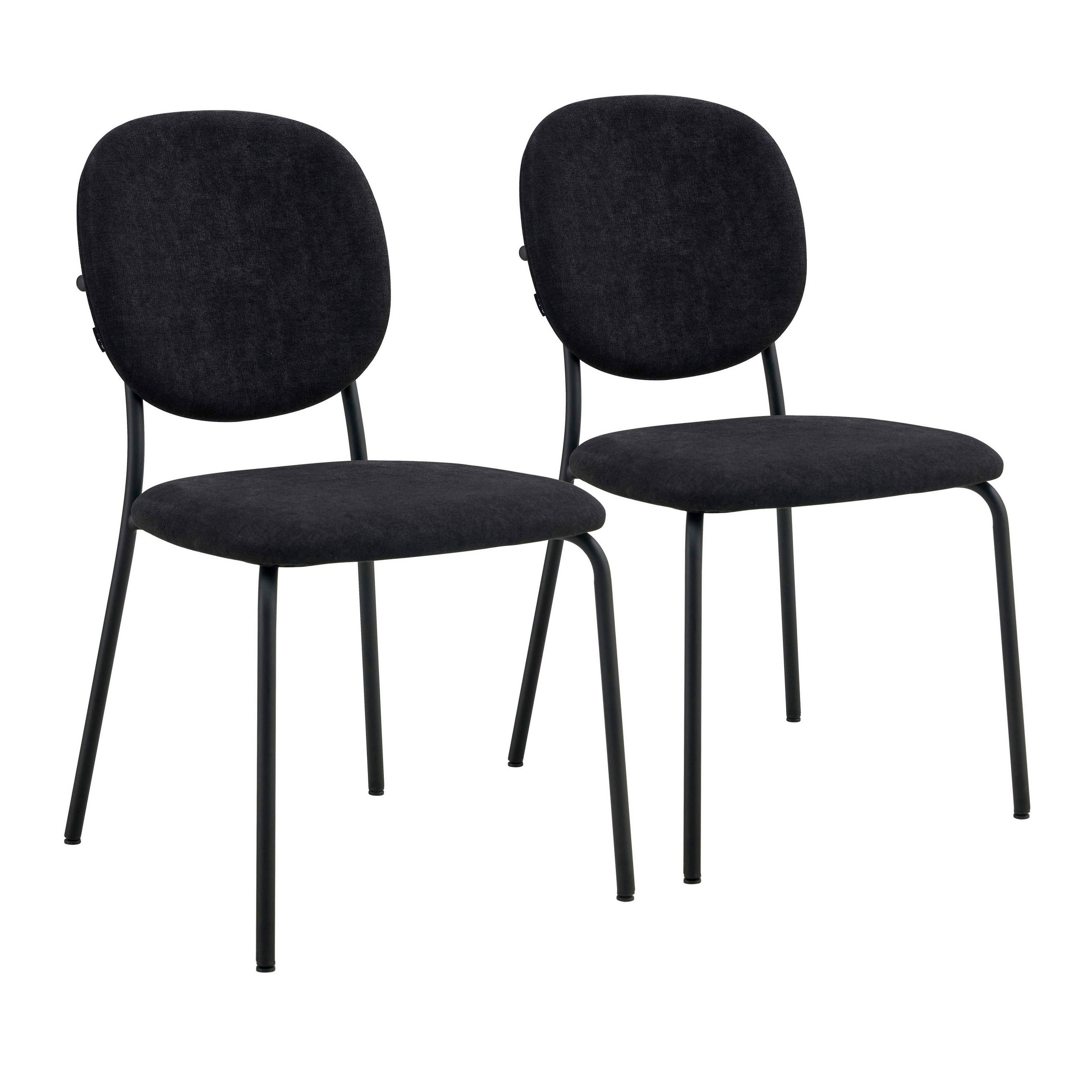 Oviala Stühle Schwarz 62x86x46 cm