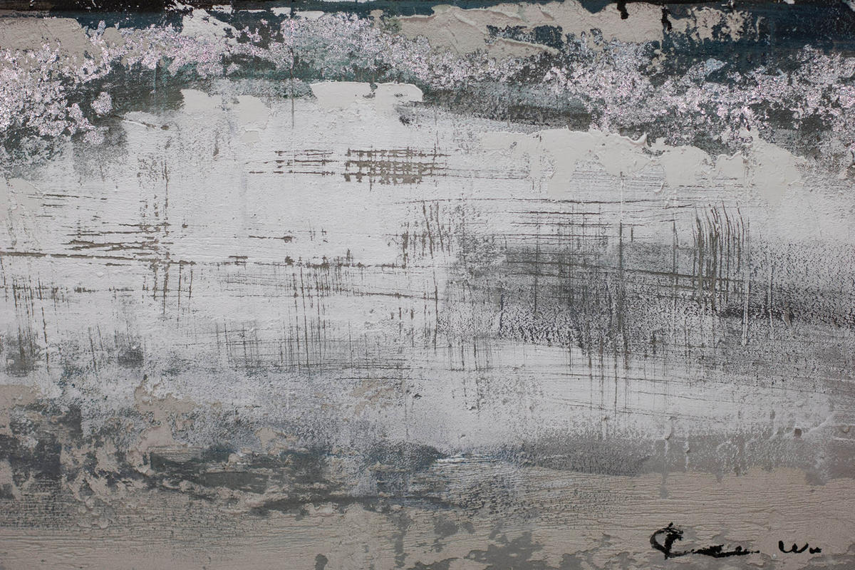 ACRYLBILD HANDGEMALT 80/120 cm - Blau/Beige, Holz/Textil (80/120cm) - KUNSTLOFT