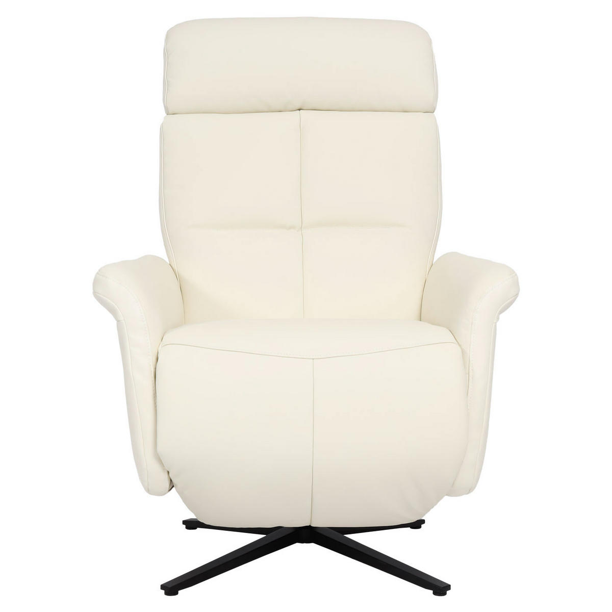 RELAXSESSEL Cremeweiß - Weiß, Leder (76/110/153cm) - MCW