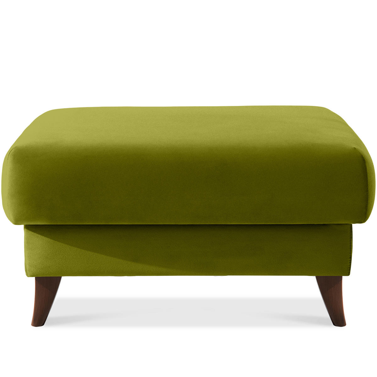HOCKER GUSTAVO Velours, Olivgrün - Olivgrün, Holz/Holzwerkstoff (92/49/92cm) - KONSIMO®