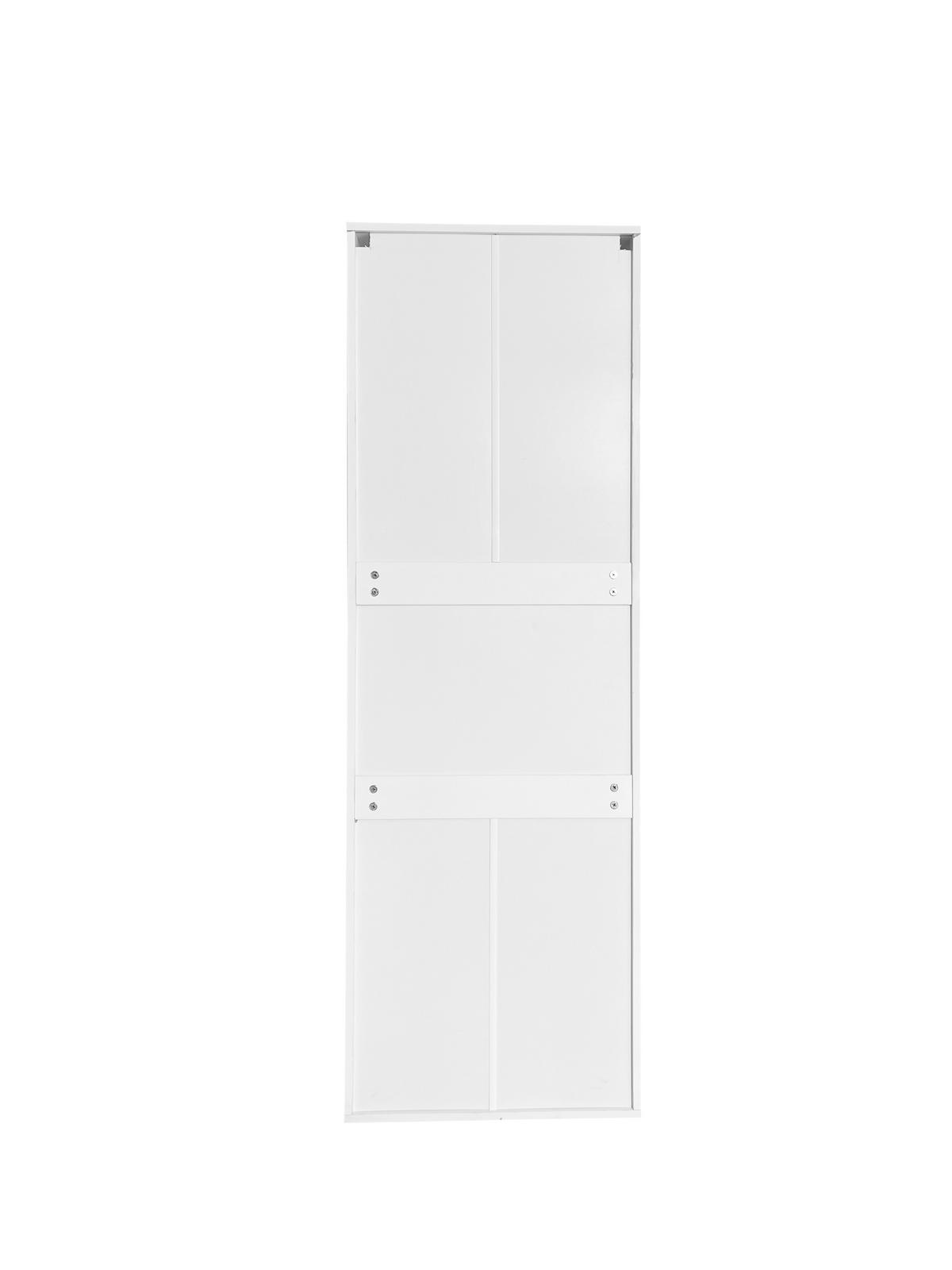 VITRINE DE-38250 55/38/166 cm mit 3 Glasfächern und LED-Beleuchtung Weiß - Weiß, Holzwerkstoff (55/166/38cm) - ComfortXL