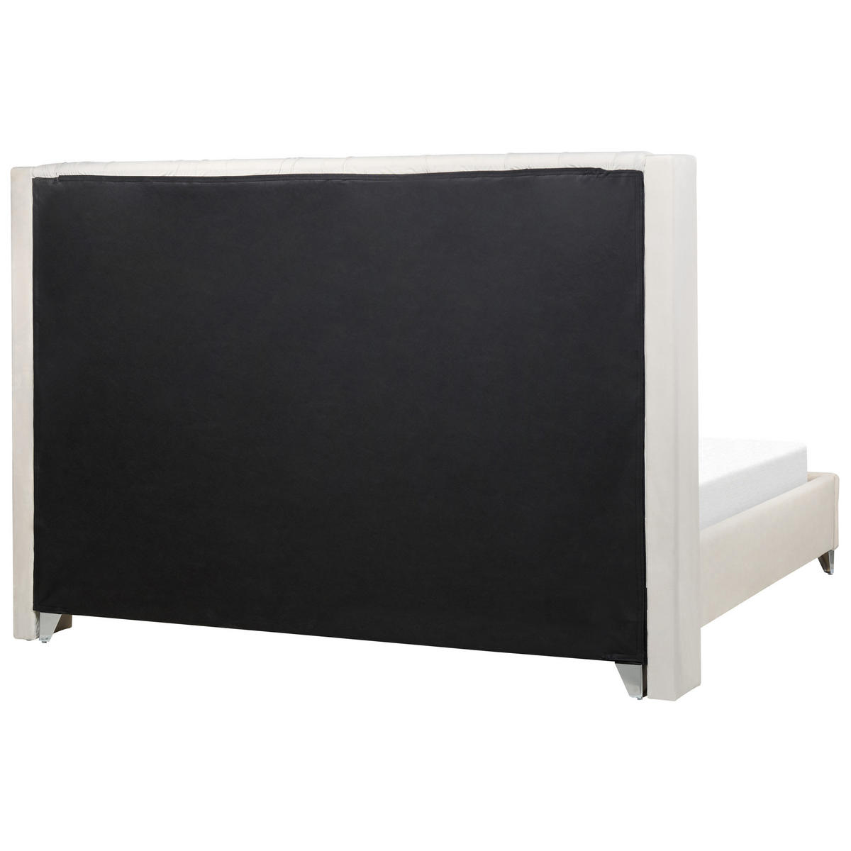 POLSTERBETT 180/200cm Cremeweiß Lubbon - Creme, Textil (180/200cm) - Beliani