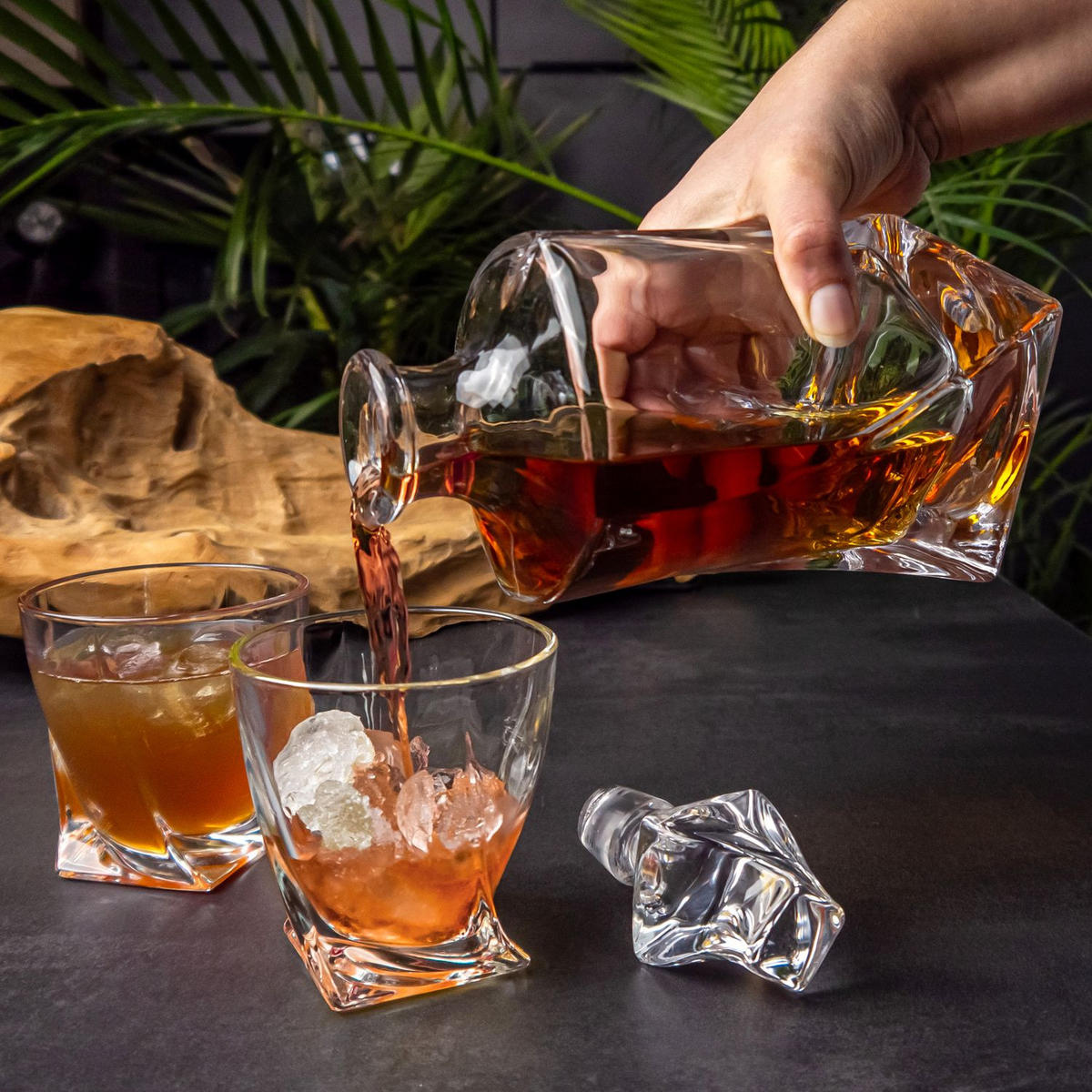 WHISKEY KARAFFE 750 ml - Transparent, Glas (0.75L) - Intirilife