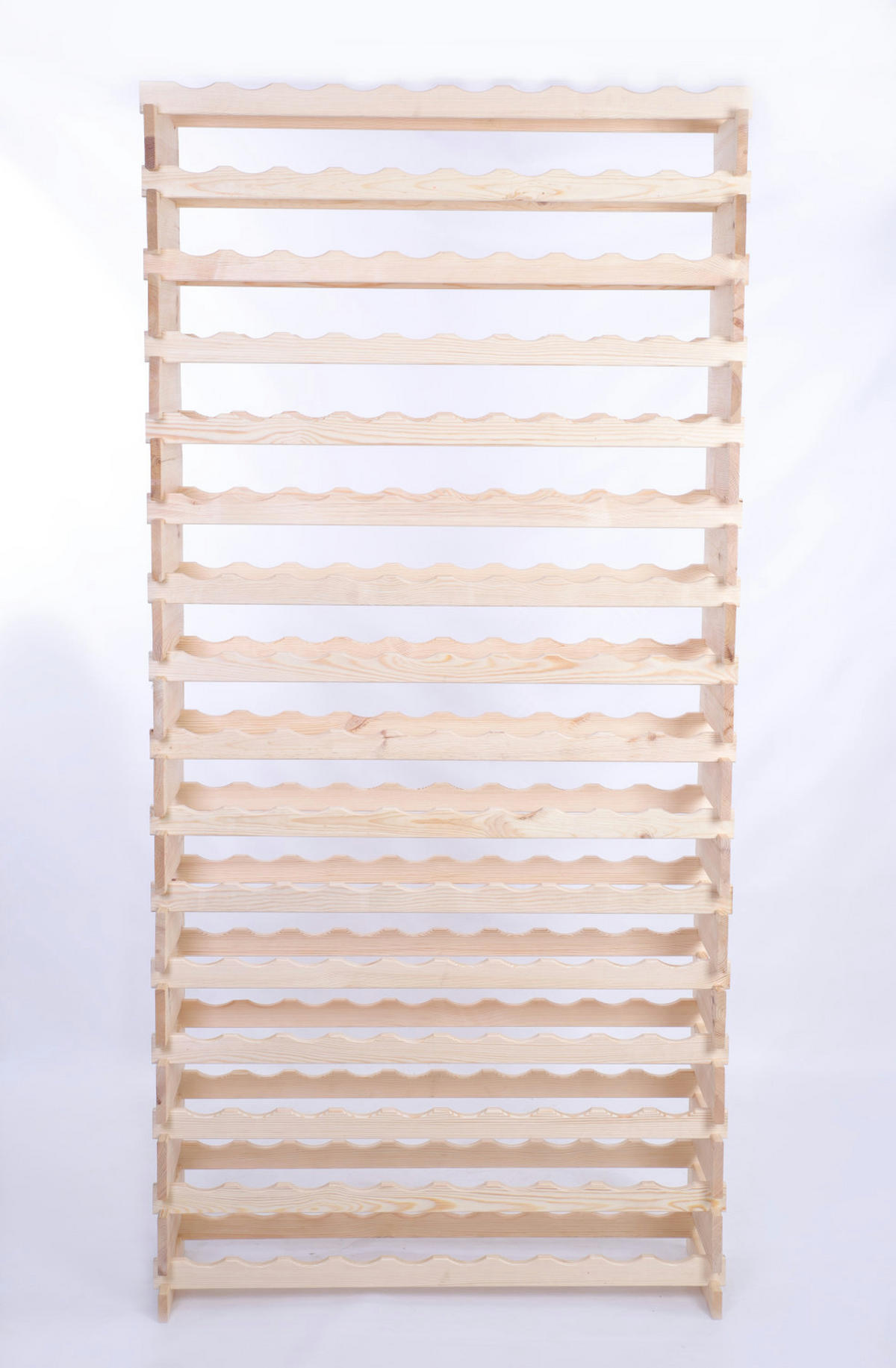 WEINREGAL VINOTECA FLEX PRO HxBxT 219x103x28cm 160 Flaschen auf 16 Ebenen Natur unbehandelt - Naturfarben, Holz (103/219/28cm) - PROREGAL