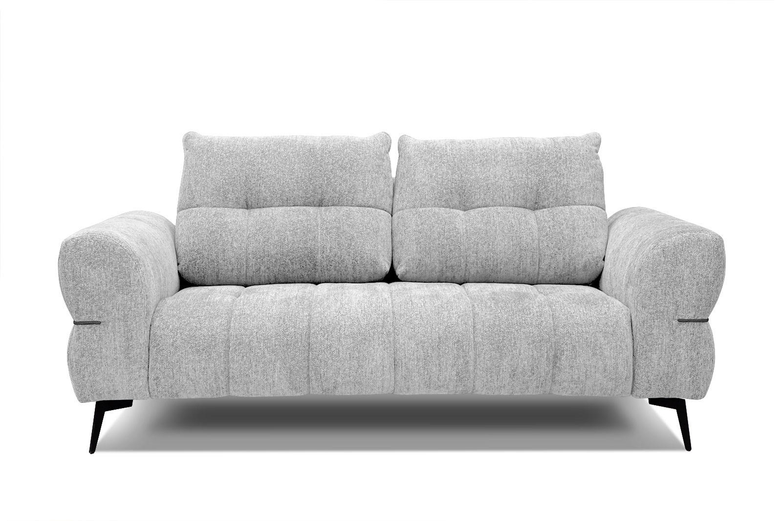 SOFA SALVINI 2,5-Sitzer, hellgrau - Hellgrau/Schwarz, Holzwerkstoff/Textil (176/88/99cm) - Courtois Laville