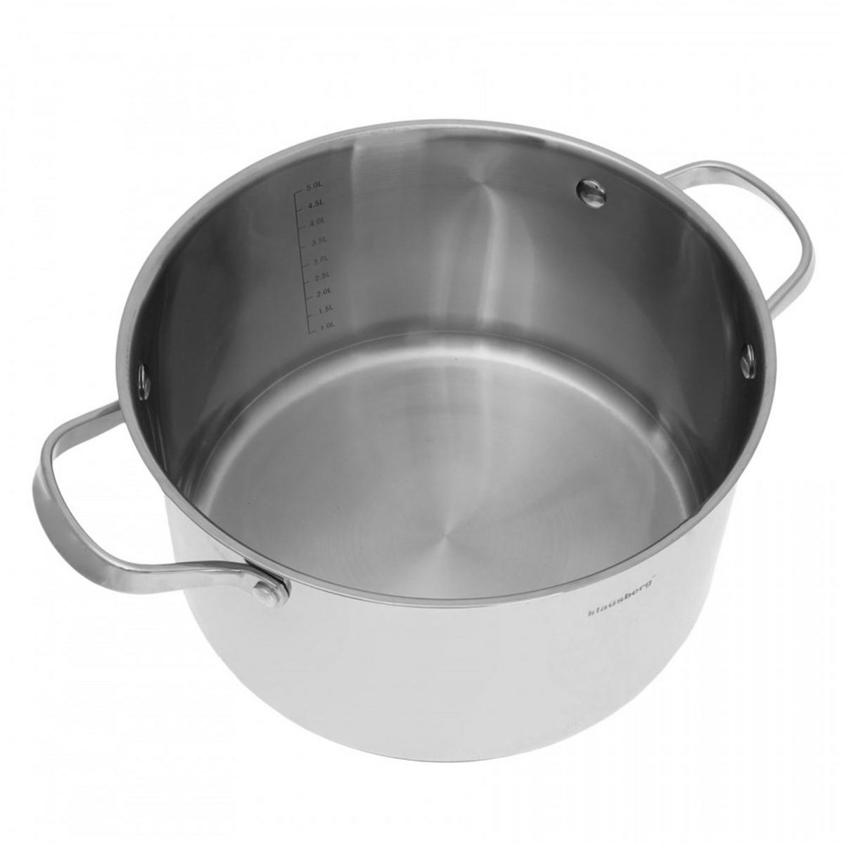 TOPF Silber 24/24/13.5 cm KB7214 - Silberfarben, Metall (24cm) - Klausberg 