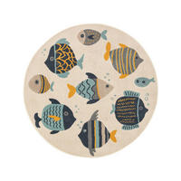 OTROŠKA preproga Fabius večbarvna ø 120 cm - večbarvno, umetna masa/tekstil (120/120cm) - Lytte