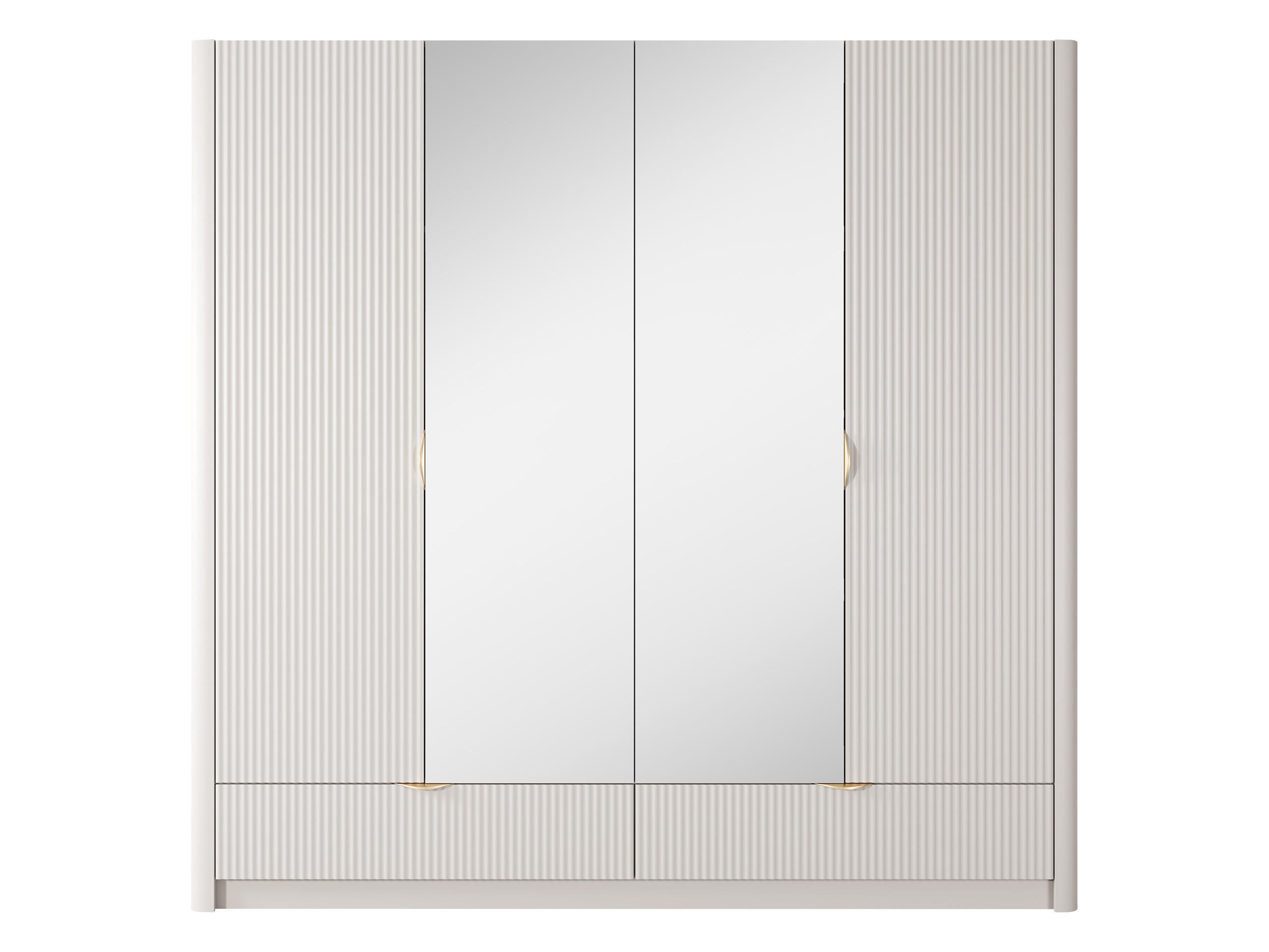 Mirjan24 Drehtürenschrank Beige 213x209x55 cm