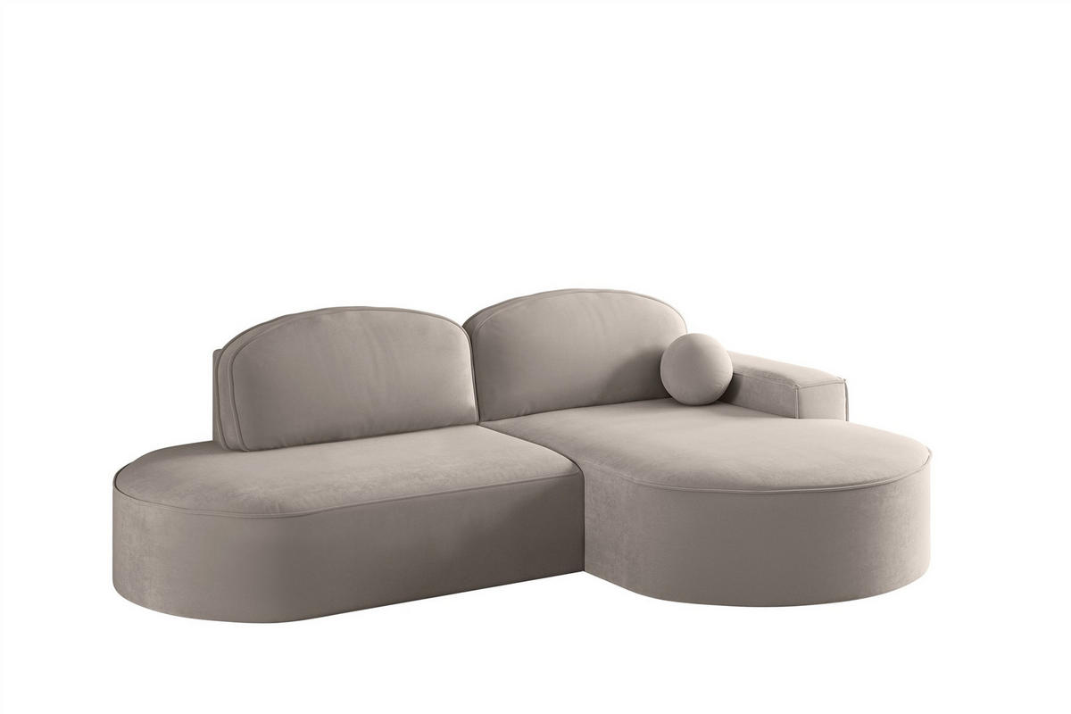 ECKSOFA Girona Mit Schlaffunktion - Hellgrau, Holzwerkstoff/Textil (278/179cm) - Fun Möbel
