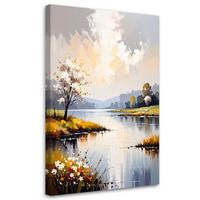 LEINWANDBILD Landschaften 60x90cm - Grau, Textil (60/90cm) - Feeby