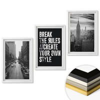 WANDBILDER 3er-Set - 40x60 cm Weißer Rahmen - Inspiration für Schwarz-Weiß-Darstellungen von Stadtstraßen - Weiß, Kunststoff (40/60cm) - ArtPrintCave