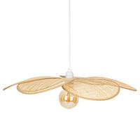 DECKENLEUCHTE Petale Ø 62 cm - Beige, Naturmaterialien (62/62/94cm) - Atmosphera Createur d´interieur