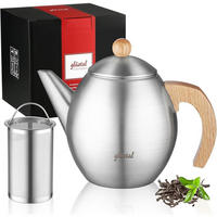 TEEKANNE Edelstahl 1200ml mit Teesieb doppelwandig - Silberfarben, Metall (6.3/6.3cm)