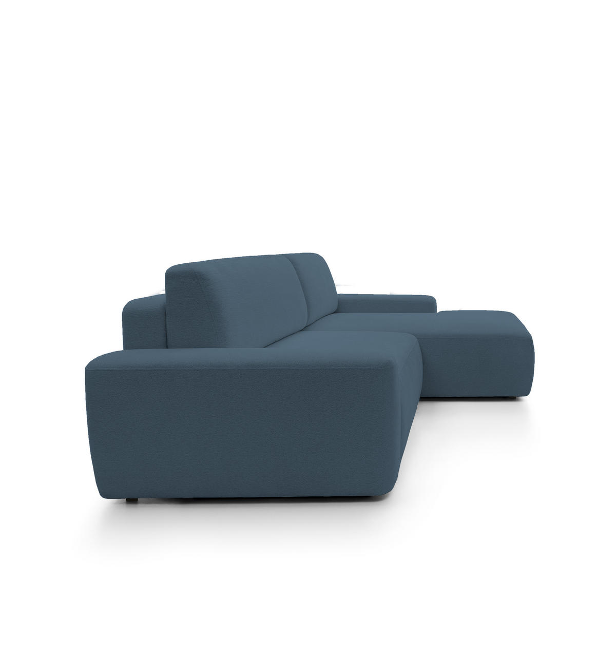 ECKSOFA BOULI 4-Sitzer Polstersofa Raven mit Schlaffunktion 130x210 cm Bettzeugcontainer 264x162x82 cm rechts, Farbe: Seegrün - Smaragdgrün, Holz/Textil (264/162cm) - DomoHome