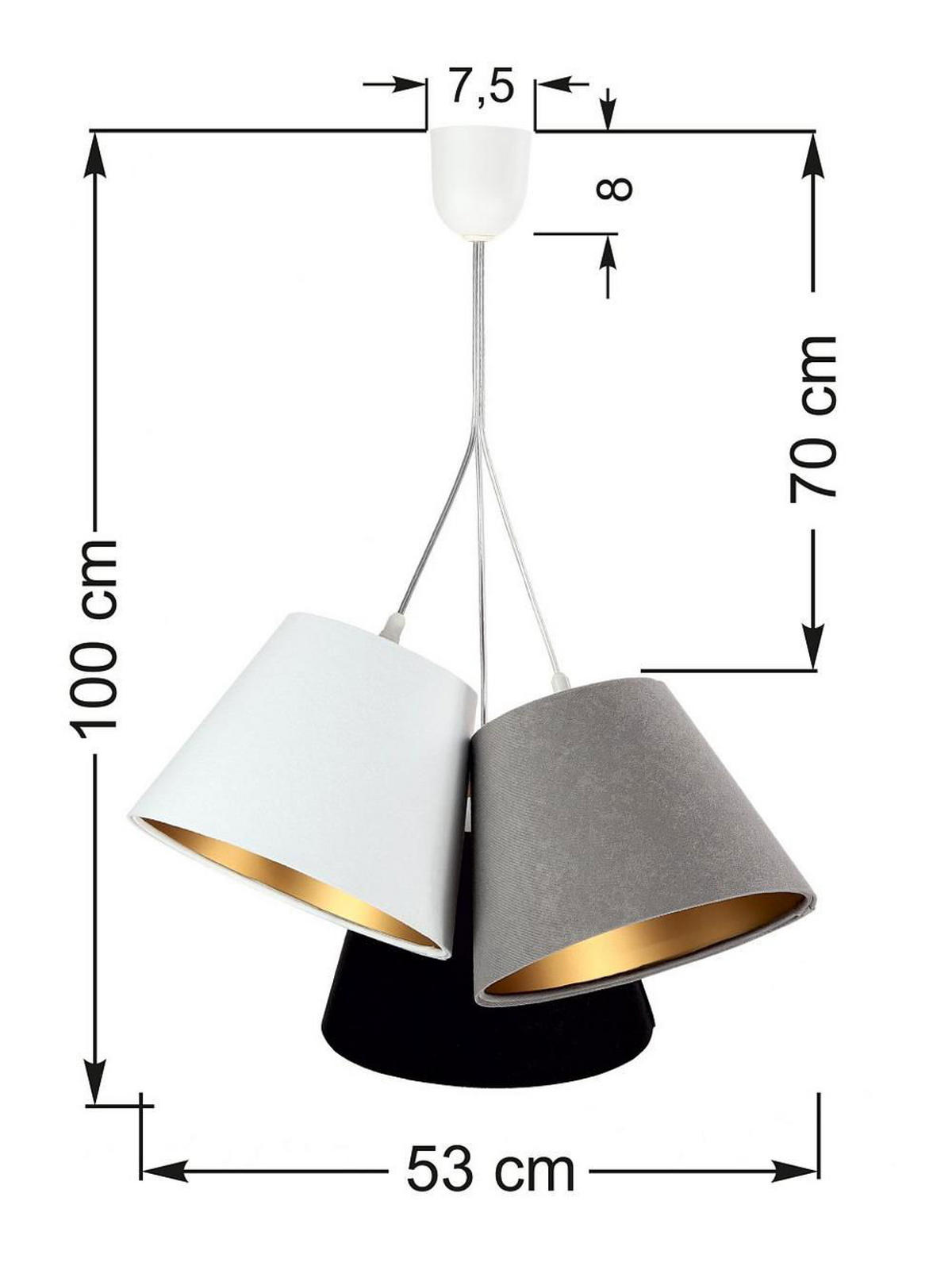 HÄNGELEUCHTE Gold 26/19 cm - Goldfarben, Kunststoff (26/0.8/19cm) - ONZENO