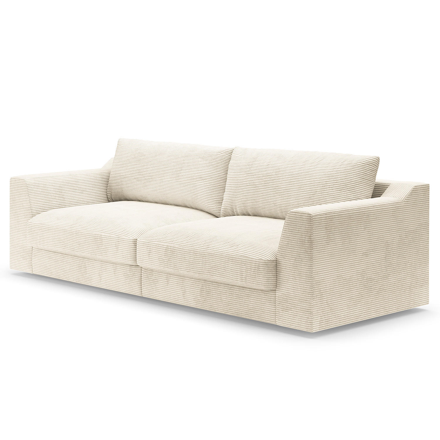 BIG-SOFA - Weiß, Kunststoff/Textil (274/90/112cm) - home24