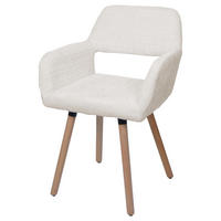 ESSZIMMERSTUHL Cremeweiß - Creme/Weiß, Textil (56/80/53cm) - Jamb