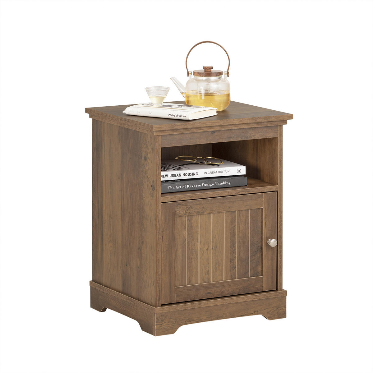 NACHTTISCH Vintagebraun - Braun, Holzwerkstoff (45/59/40cm) - SoBuy