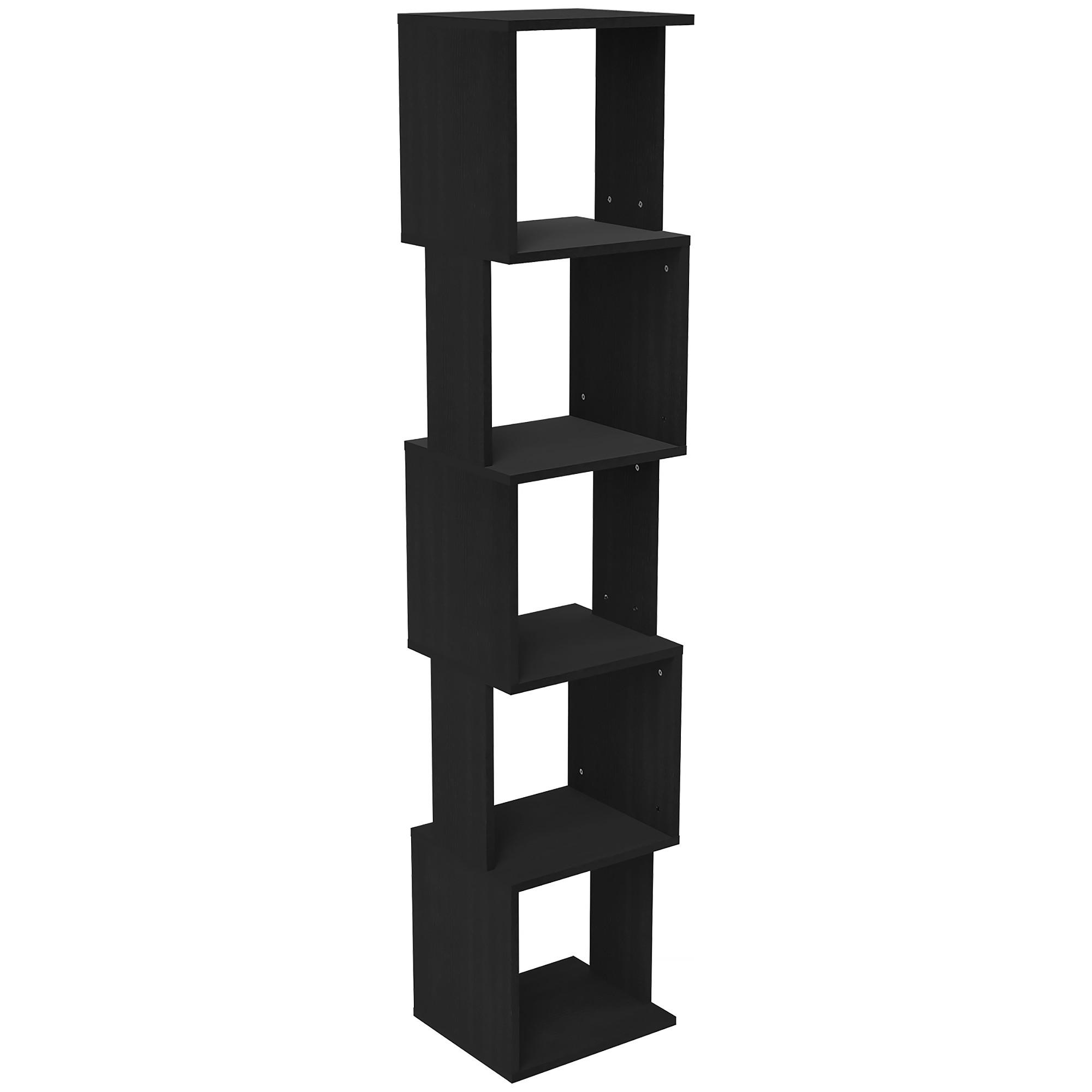 REGAL DE-15515 5 Ebenen, 33/28/161 cm Schwarz - Schwarz, Holzwerkstoff (33/161/28cm) - ComfortXL