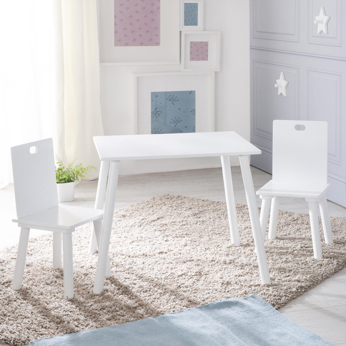 KINDERSITZGRUPPE - Weiß, Holzwerkstoff (60/54/50cm) - Roba