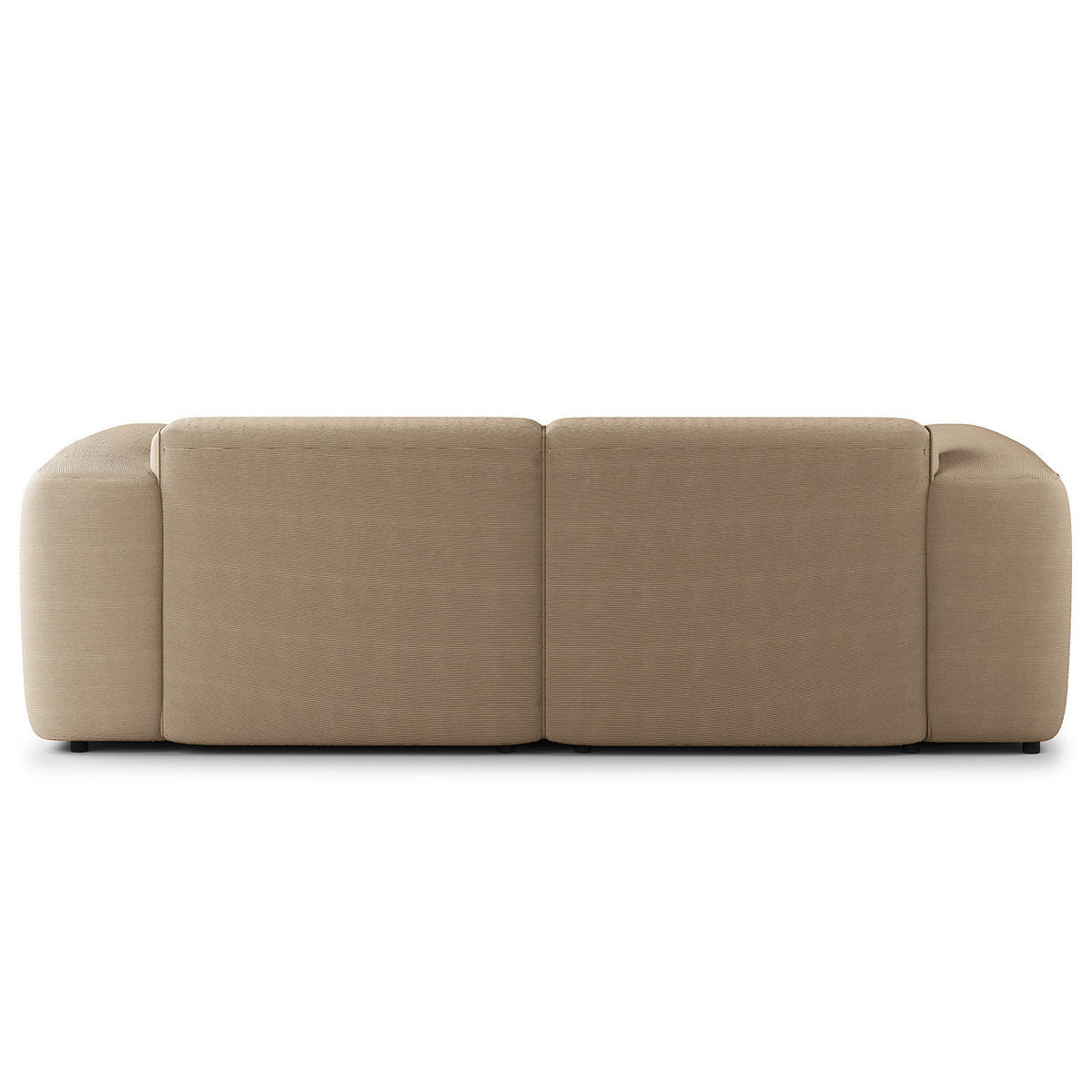2-SITZER SOFA - Taupe/Schwarz, Kunststoff/Textil (220/71/102cm) - home24
