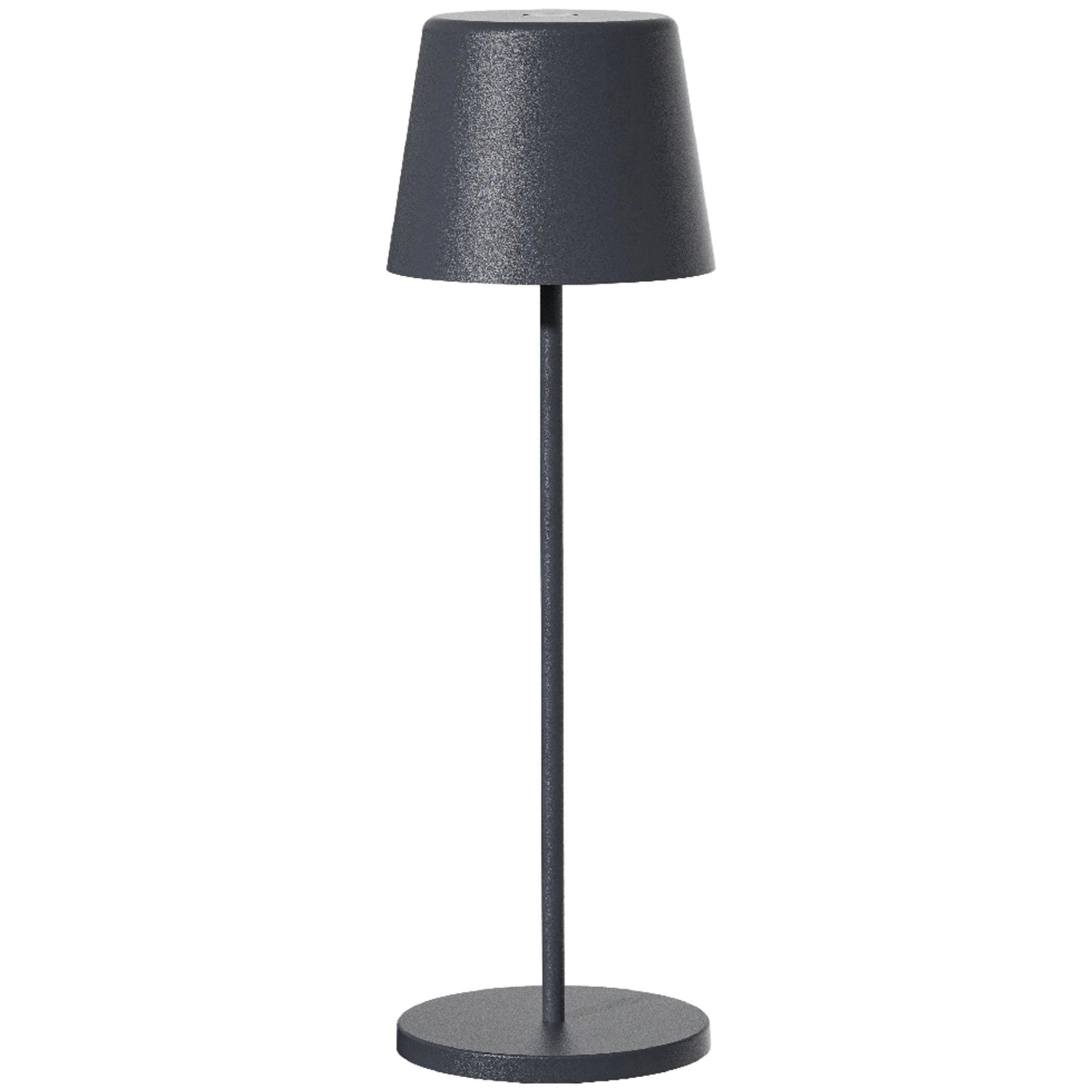 TOUCH-TISCHLAMPE KELLY grau - Grau, Metall (11.3/11.3/38cm) - Lumisky