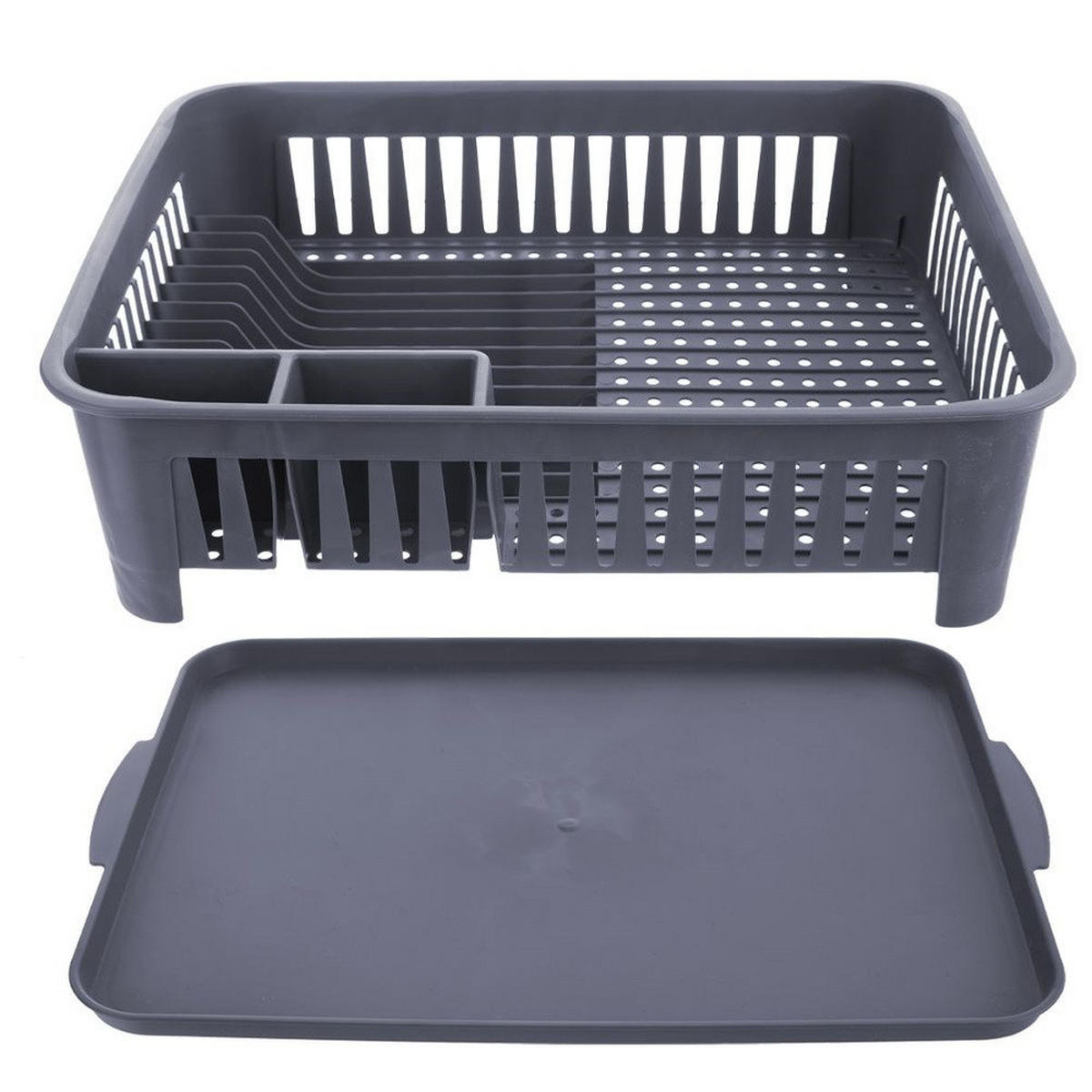 GESCHIRRTROCKNER Grauer 43,5 x 32 x 12 cm - Grau, Kunststoff (43.5/12/32cm) - Orion 