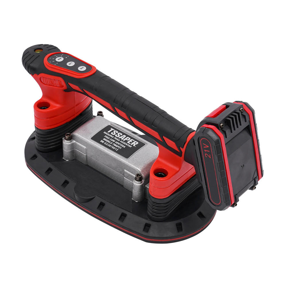 FLIESENRÜTTLER 6 Stufen rutschfest Nivelliergerät - Rot, Metall (25/36/18.5cm) - Kaket