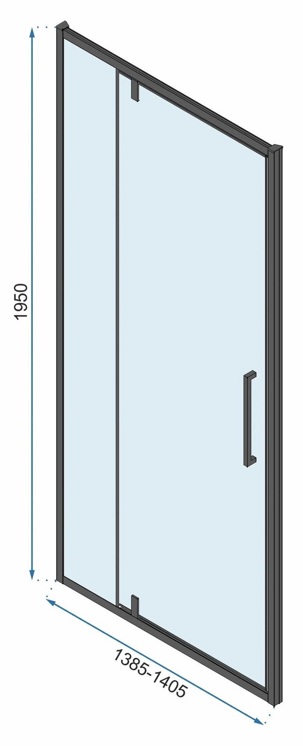 ECKDUSCHE Rea Rapid Swing 100x90 - Schwarz, Glas (100/90/195cm) - REA