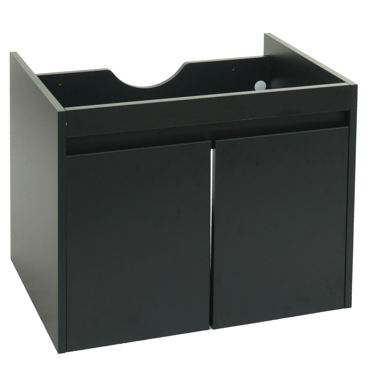WASCHBECKENUNTERSCHRANK Schwarz - Schwarz, Holzwerkstoff (59/48/45cm) - MCW