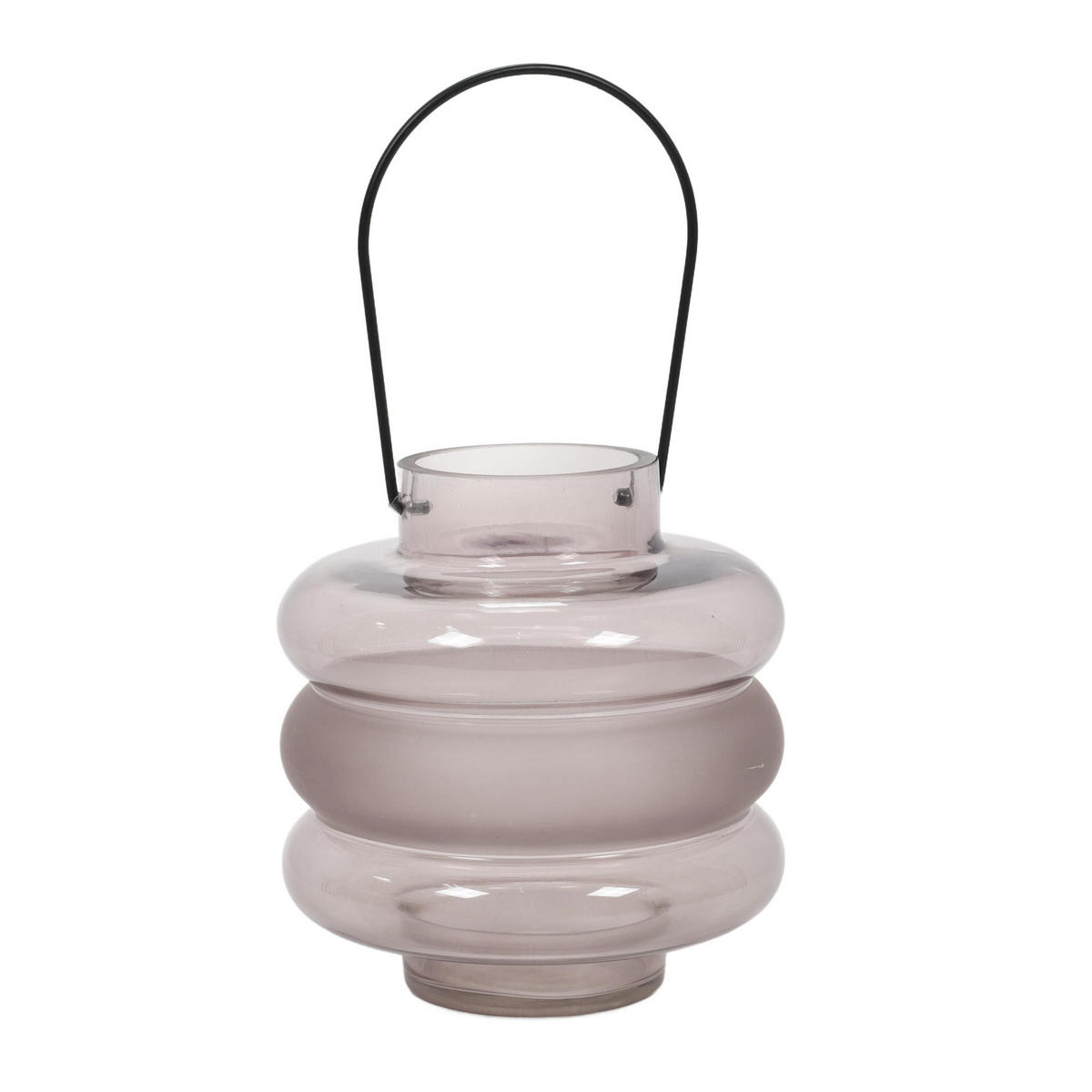KERZENLATERNE aus Glas 18/18/20 cm - Violett, Glas (18/20/18cm) - Home Styling Collection