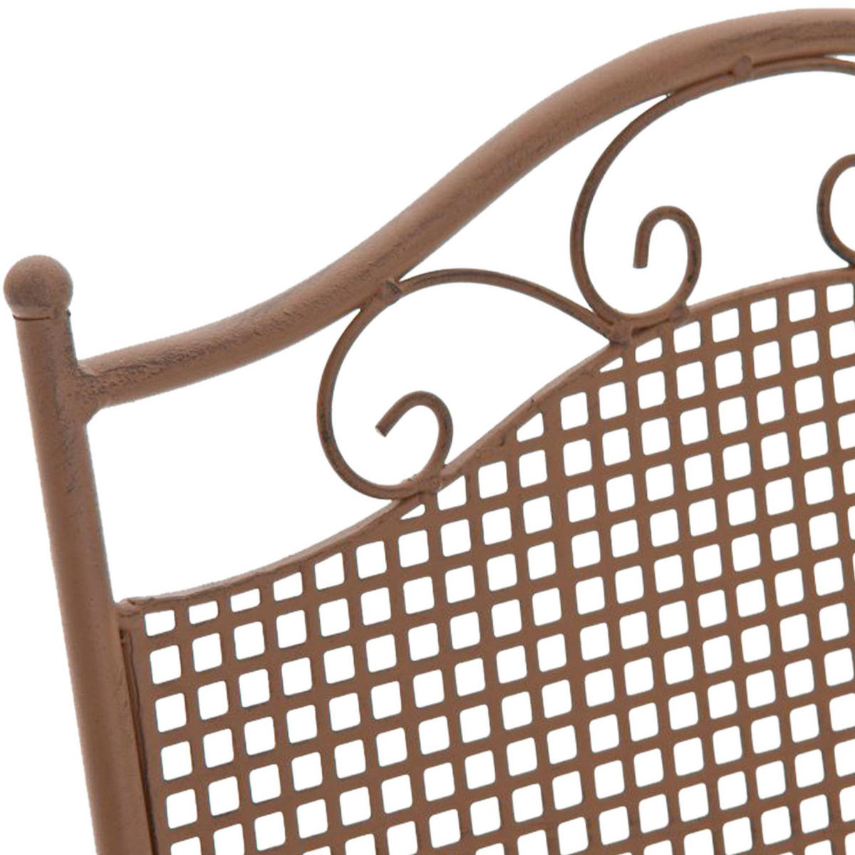 GARTENSTUHL 2er Set Metall Antik Braun - Braun, Metall (41/91/50cm) - CLP