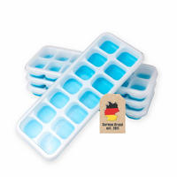 EISWÜRFELFORM 4er Set - Blau, Kunststoff (9.9/2.9/25.5cm) - Intirilife