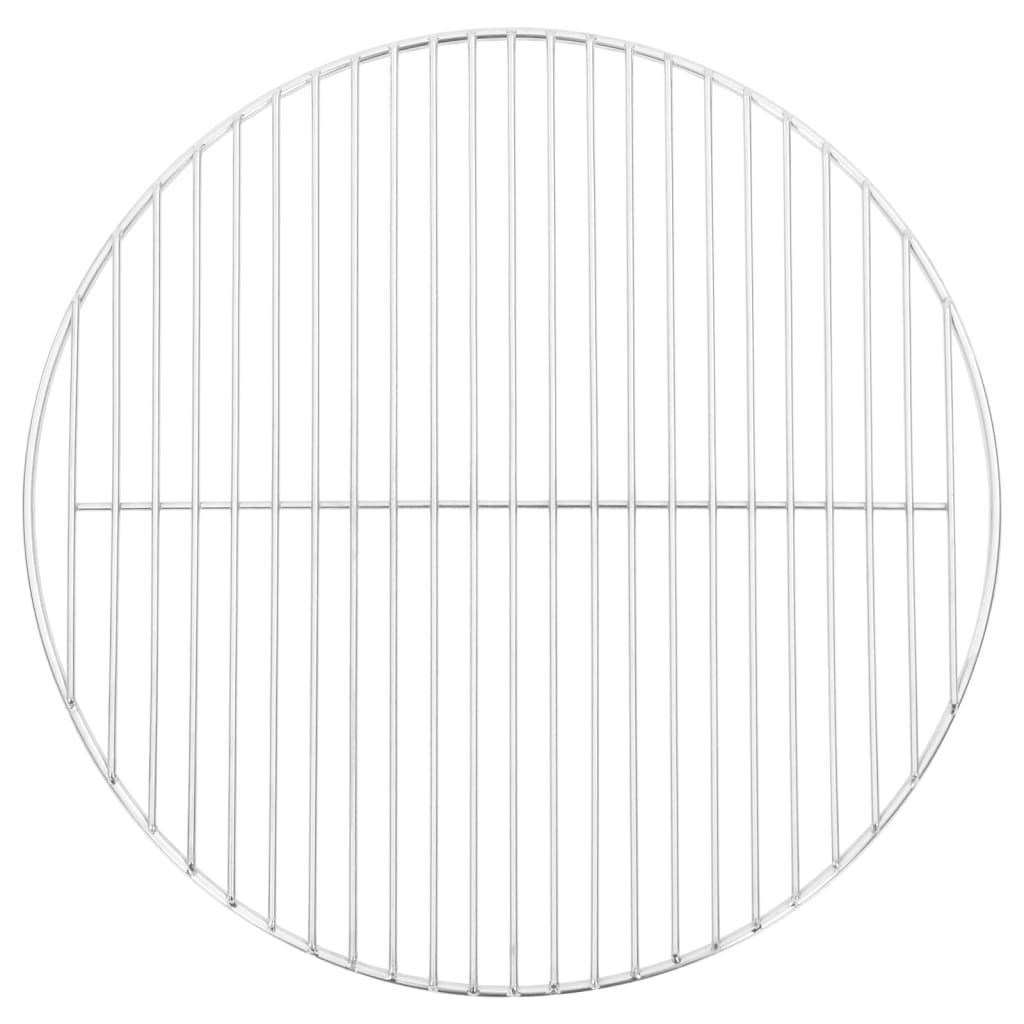 GRILLROST Rund Ø44,5 Cm 304 Edelstahl - Silberfarben, Metall (44.5/44.5cm) - vidaXL