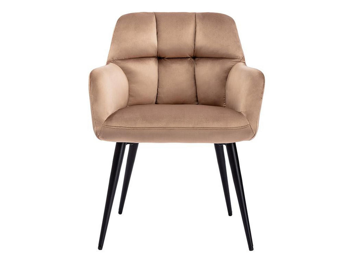 STUHL 2er-Set - Samt & Metall - Beige - PEGA - Beige, Textil (62/78/58.5cm) - Pascal Morabito