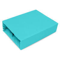 SPANNBETTLAKEN 180/200 cm, Jersey Elastisch 100 % Baumwolle Türkis - Türkis, Textil (180/200cm) - Best For Home