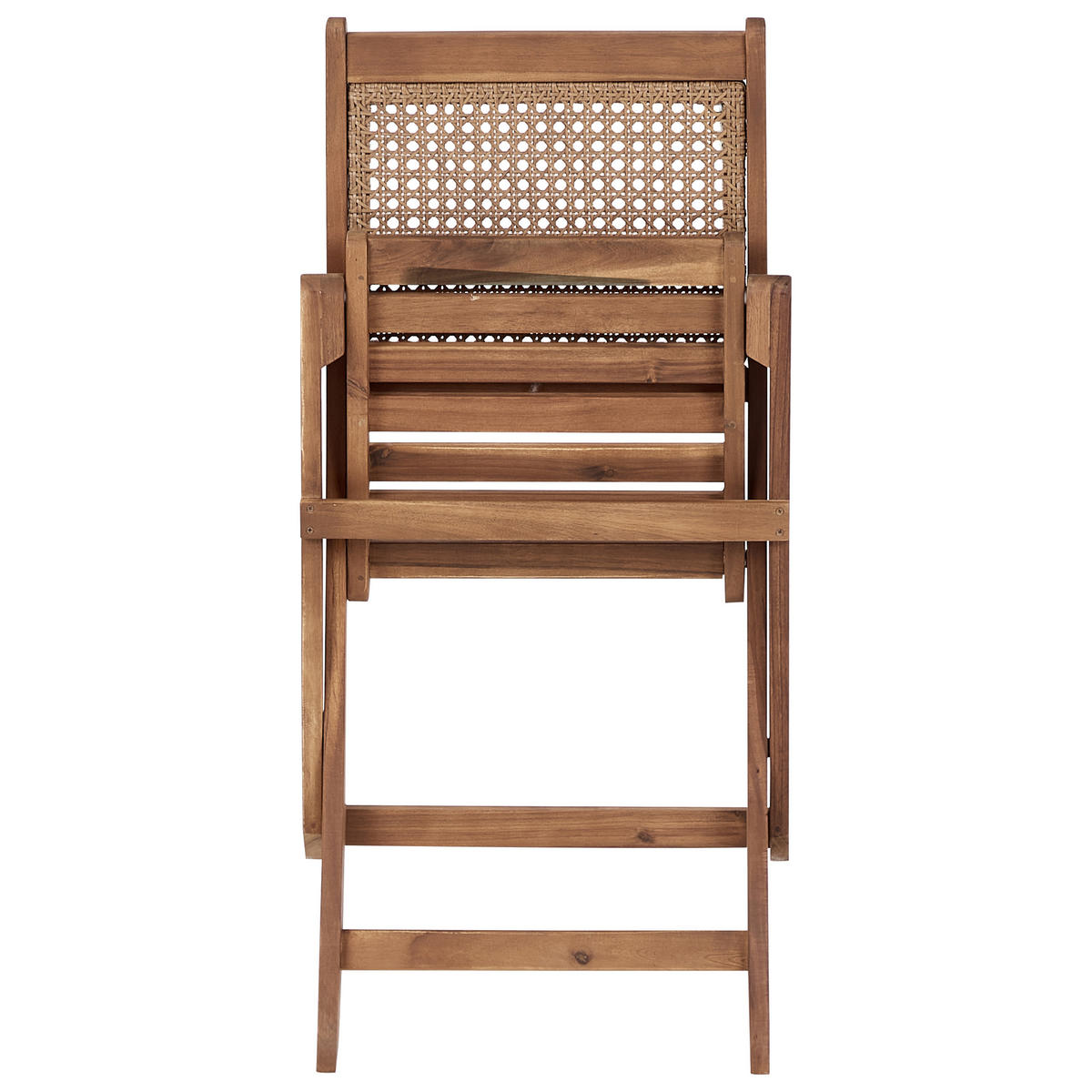 GARTENSTUHL 2er-Set Heller Holzfarbton Paraggi - Hellbraun, Holz (51/90/60cm) - Beliani