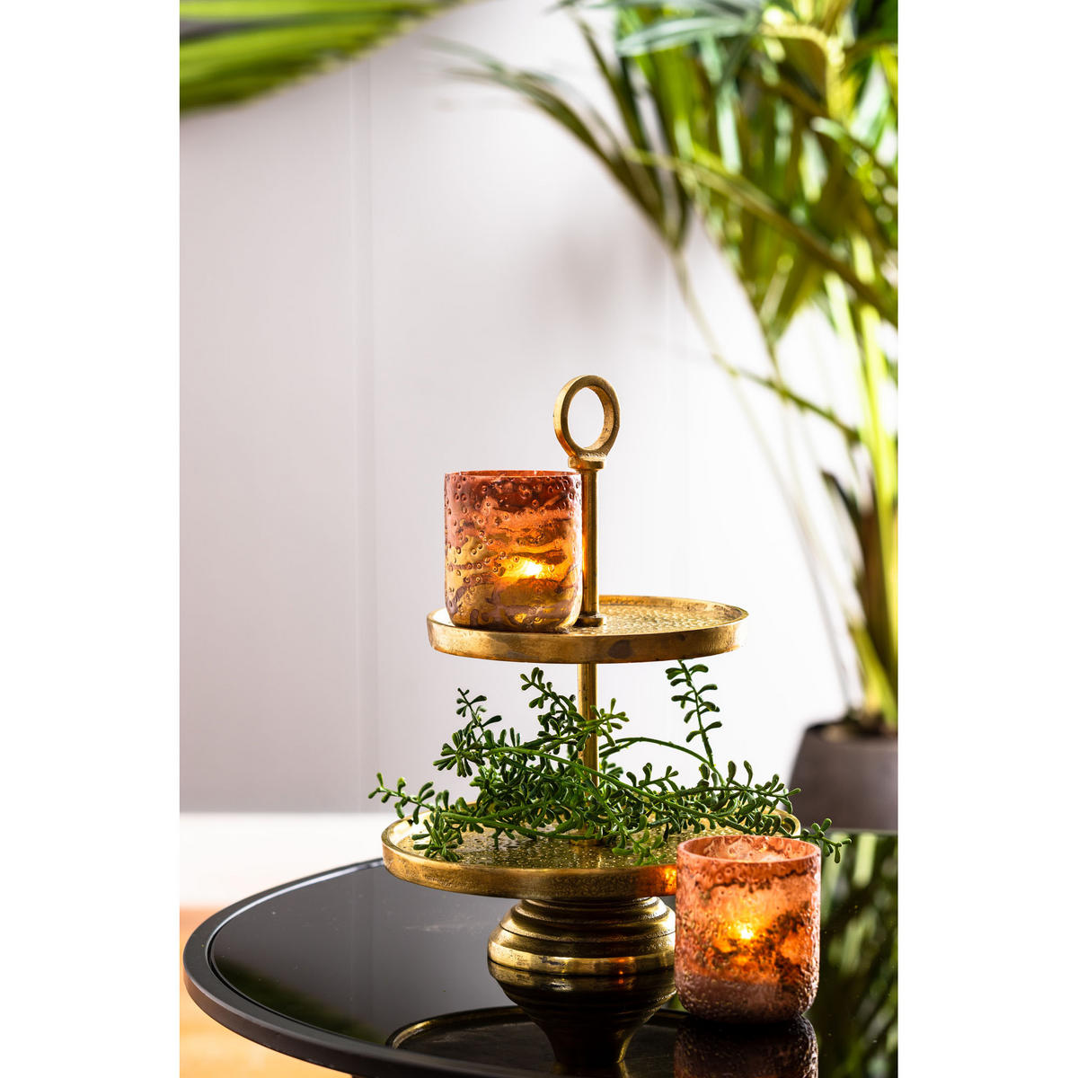 ETAGERE Lutek Gold 24/24/37 cm - Goldfarben, Metall (24/37cm) - Light & Living