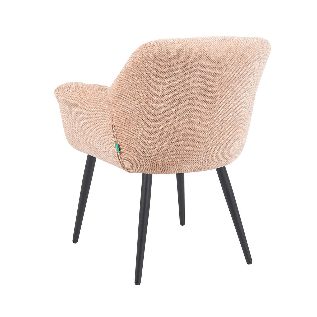 ESSZIMMERSTUHL Mika-Remo - Schwarz/Rosa, Textil/Metall (65/81/66cm) - DUBI Möbel