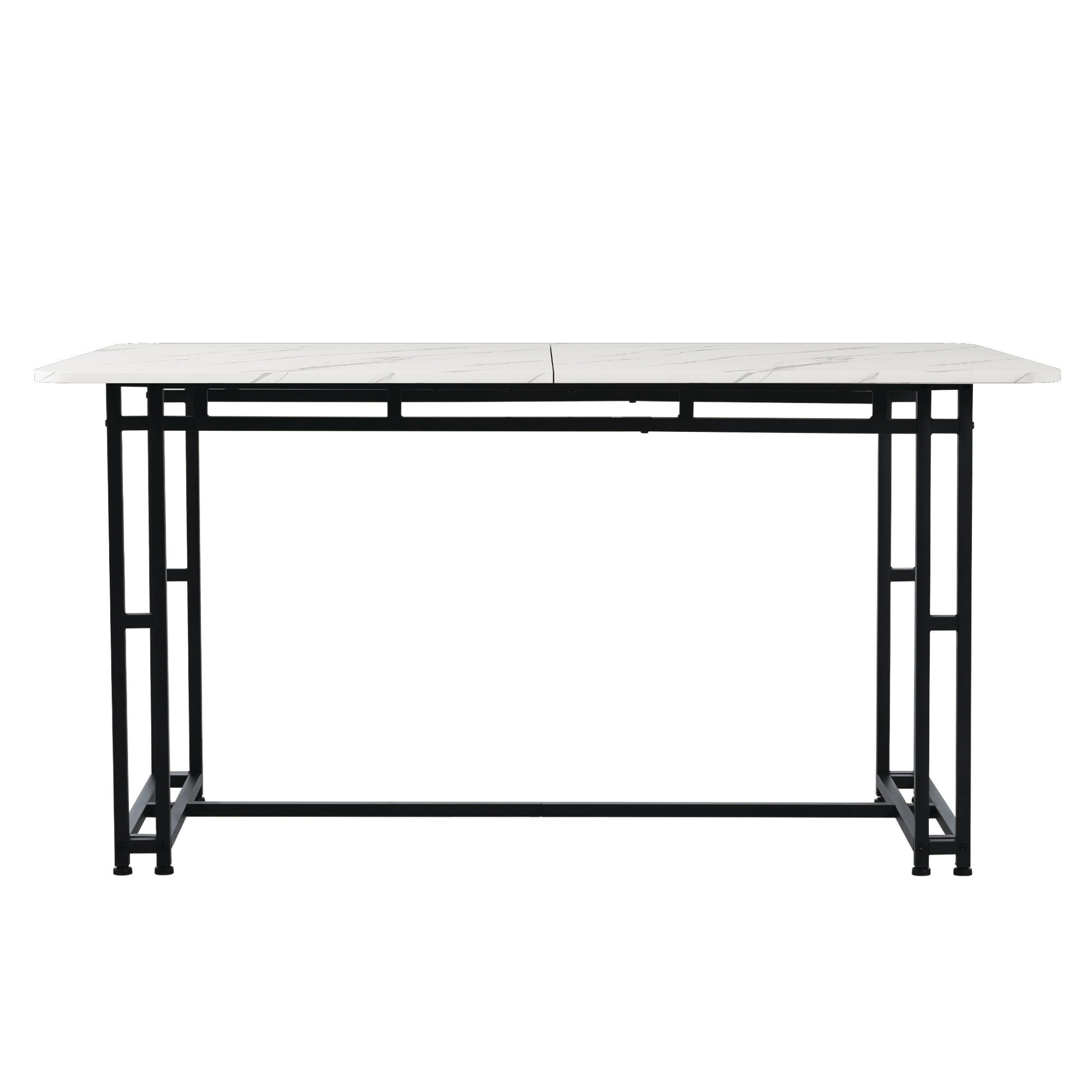 ESSTISCH Schwarz/Weiß 140/80/74 cm - Schwarz, Holz (80/140/74cm) - PANGIVO