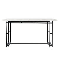 ESSTISCH Schwarz/Weiß 140/80/74 cm - Schwarz, Holz (80/140/74cm) - PANGIVO