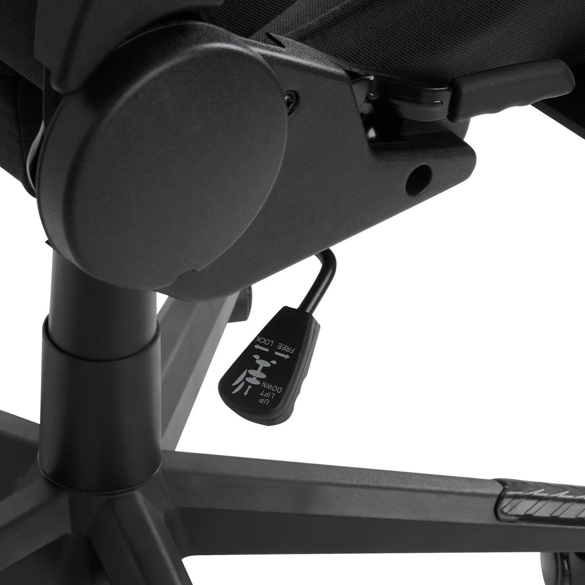 BÜROSTUHL Schwarz Warrior - Transparent, Textil (62/122/62cm) - Beliani