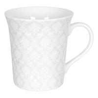 KAFFEEBECHER White Silence Damask - Naturfarben, Keramik (0.31L) - Könitz